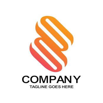 Modern Abstract Letter S Logo Design with Intersecting Rounded Lines and Gradient vector