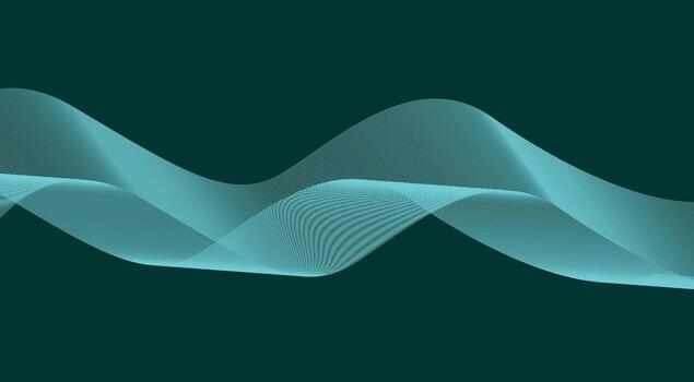 Blend Wavy Lines Curved Background Cyan Abstract Design vector