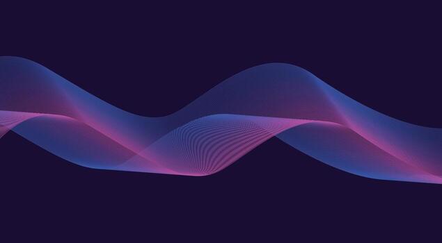 Blend Wavy Lines Curved Background Blue Gradient Abstract Design Illustration vector