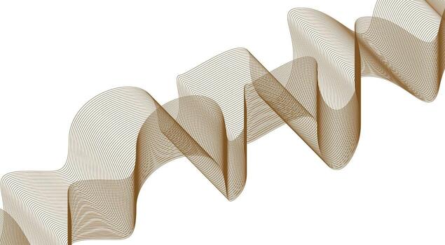 Blend Wavy Lines Curved Brown Color Abstract Design Background Illustration vector