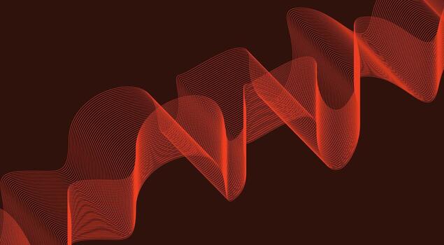Blend Wavy Lines Curved Background Orange Color Abstract Design vector