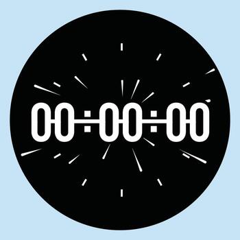 Digital Timer Displaying Zero Hours Zero Minutes Zero Seconds vector