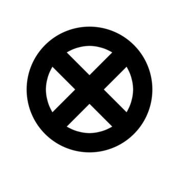 Black circle with diagonal slash symbol showing prohibition and restriction warning vector