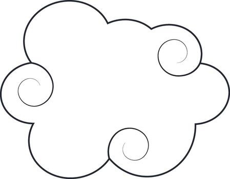 Chinese Clouds Ornament in Abstract Pattern Design. vector