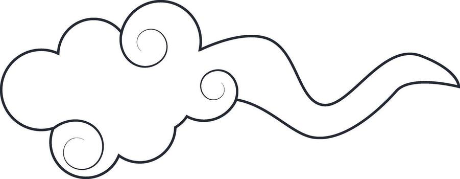 Chinese Clouds Ornament with Abstract Pattern Design vector