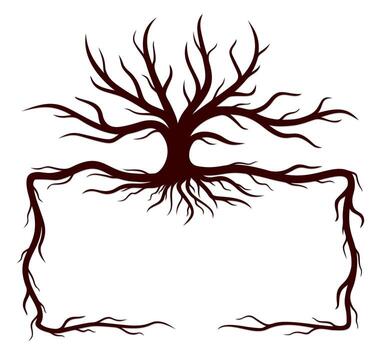 the Frame with a tree. vector
