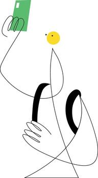 A linear style illustration showing no signal vector