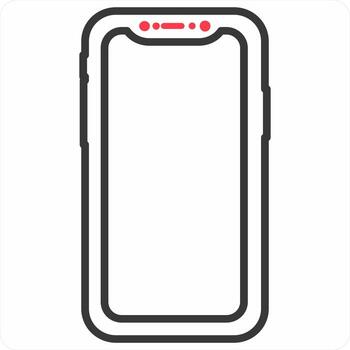 Device and responsive icon concept in red color icon vector