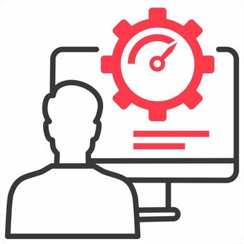 Beta Tester icon concept in red color icon vector