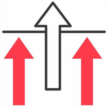 Breaking Limits icon concept in red color icon vector