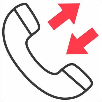 Call concept in red color icon vector