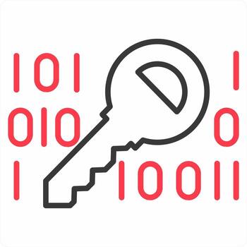 Programming icon concept in red color icon vector