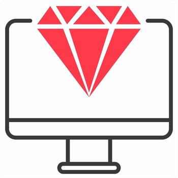 limpiar código concepto en rojo color icono vector