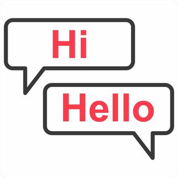 Chat and message icon concept in red color icon vector