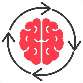 Inspring Change icon concept in red color icon vector