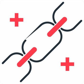 Link Building icon concept in red color icon vector