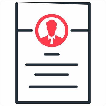 Linked In Profile icon concept in red color icon vector