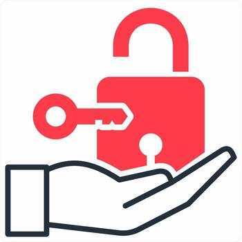 Pre Release Access icon concept in red color icon vector