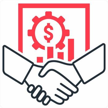 PIPR icon concept in red color icon vector