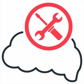 Skill Development icon concept in red color icon vector