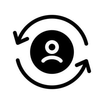 ilustración de volviendo usuario línea icono vector