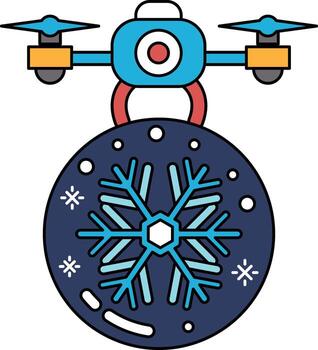 un blanco zumbido con un copo de nieve en eso vector