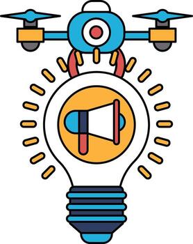 A light bulb with a microphone on it vector