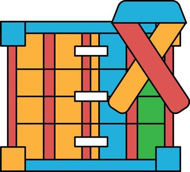 A black and white image of a fence with a ribbon tied to it vector