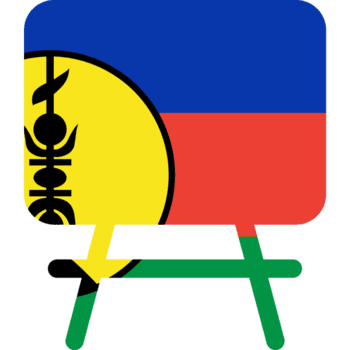 Novo Caledônia bandeira em branco borda png