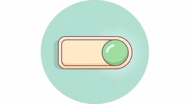 Modern Toggle Switch Icon Graphic for UI Design App Development photo