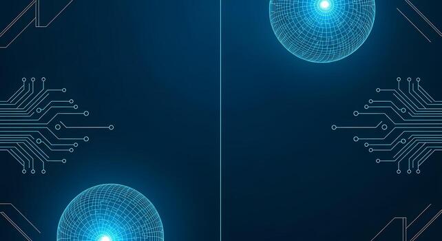 Digital Globe and Circuit Board Abstract Background - Technology and Science Concept, internet photo