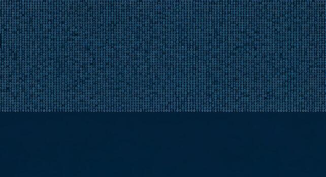 Abstract Digital Data Stream Blue Binary Code Background for Technology and Cyber Concepts photo