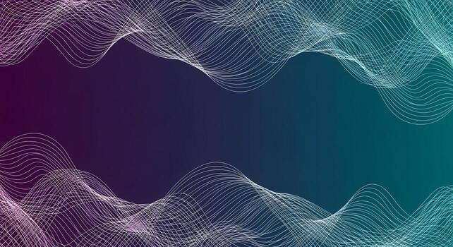 Abstract Gradient Background with Flowing White Lines Wave Pattern Digital Art photo