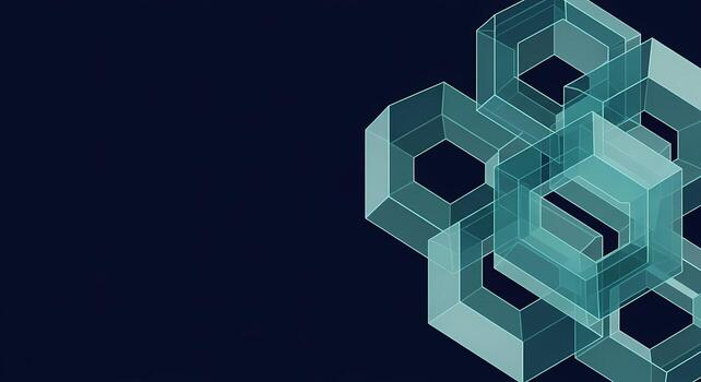 Abstract Geometric Network Design with Interconnected Hexagonal Structures photo
