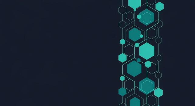 Futuristic Hexagon Network Pattern Background Technology Science and Data Abstract photo