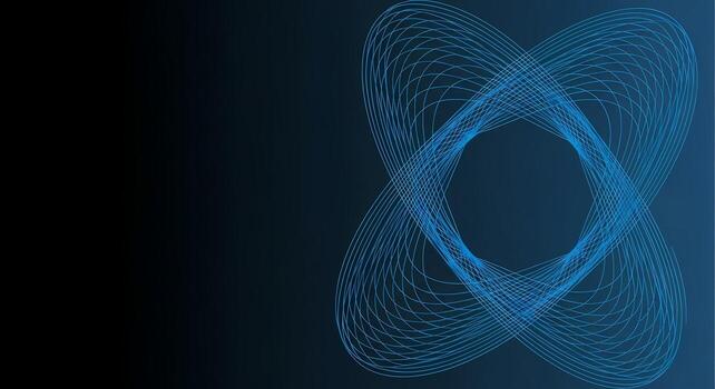 Abstract Blue Geometric Network Background with Copy Space Futuristic Technology and Data Science Concept photo