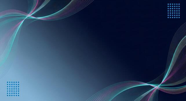 Abstract Background with Elegant Flowing Lines and Geometric Dots Modern Digital Design photo