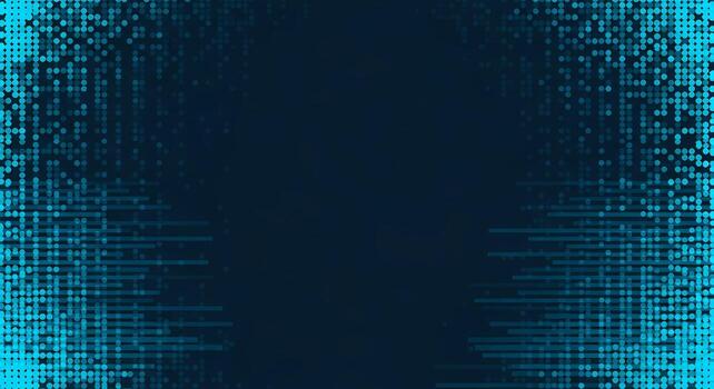 Abstract Digital Blue Dot Pattern Background with Copy Space Technology Data and Futurism Concept photo