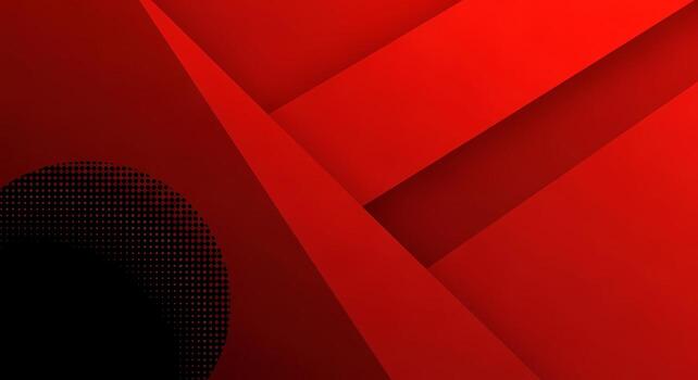 Abstract Red and Black Geometric Background with Subtle Halftone Circle Modern Design Template photo
