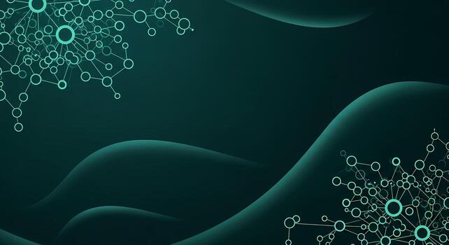 Abstract Science Network Background with Flowing Waves Futuristic Technology Concept photo