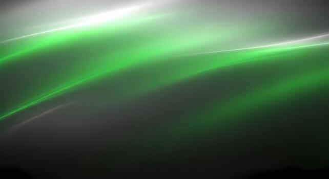 Abstract Green and Gray Gradient Background with Smooth Light Streaks Futuristic Tech Design photo