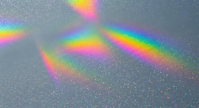 Abstract Rainbow Light Refraction on Textured Surface Bokeh Background Vibrant Spectrum Prism Effect photo