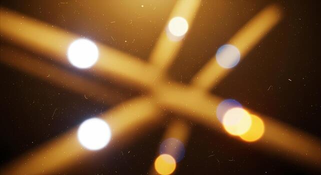 resumen calentar bokeh luces antecedentes con sutil polvo partículas y lente llamarada efecto foto