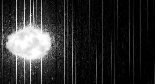 surrealista negro y blanco imagen brillante nube fragmento detrás resumen vertical líneas resumen antecedentes con gasa textura simbolizando misterio y aislamiento foto