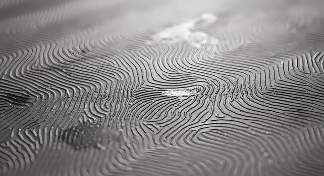Abstract Wavy Lines Texture, Close Up Macro of Metal Surface Pattern, Monochromatic Background, element photo