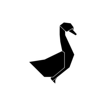 Duck Shape Inspired by Origami Form, can use for Logo, Pictogram, Website, Apps, or Graphic Design Element. vector