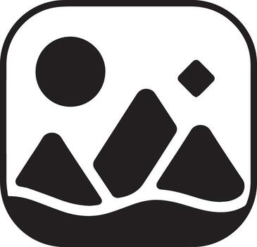 Simple image placeholder picture in a minimalist, flat design style vector