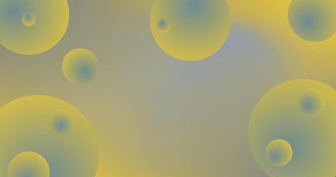 Abstract background with Green Yellow Gray spheres Blurred Gradient Design vector