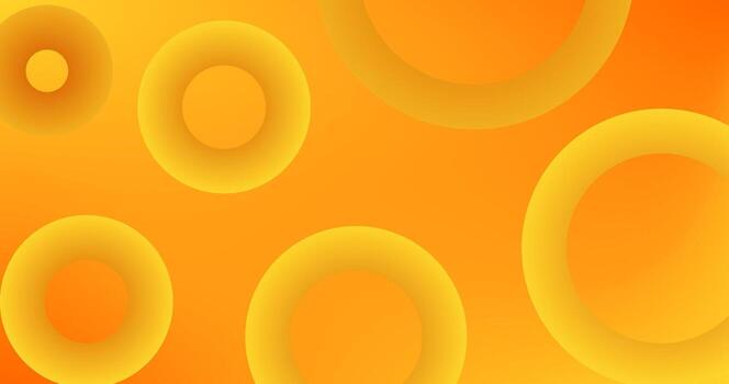 resumen geométrico antecedentes con anillos círculos naranja y amarillo degradado vector
