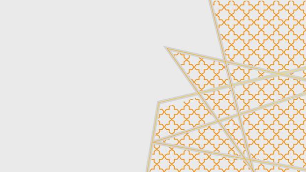 Minimal white background with orange lattice geometric shapes arranged in layered abstract style, perfect for modern design projects, branding, posters, and digital artwork themes. vector